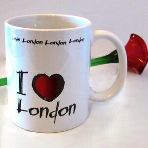 I Love London mug for hot beverages - coffee or Tea Sterling Product